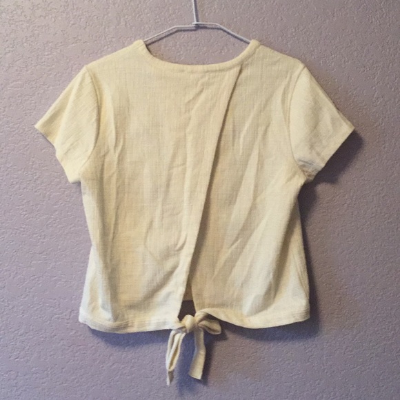 Madewell Tops - Madewell open back bow off white top